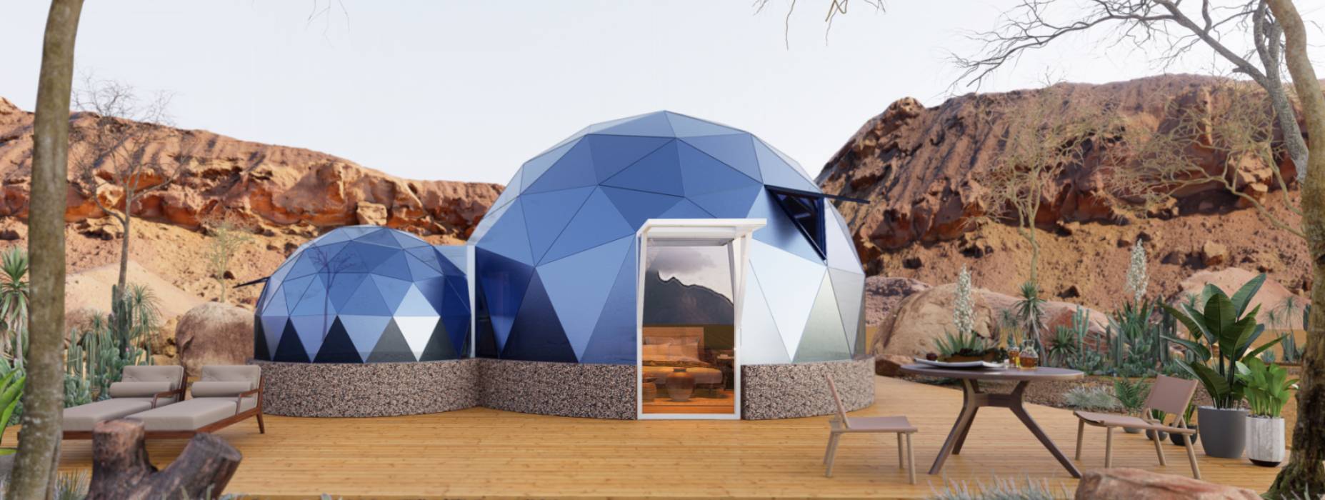 利通区球形智能光伏玻璃星空房